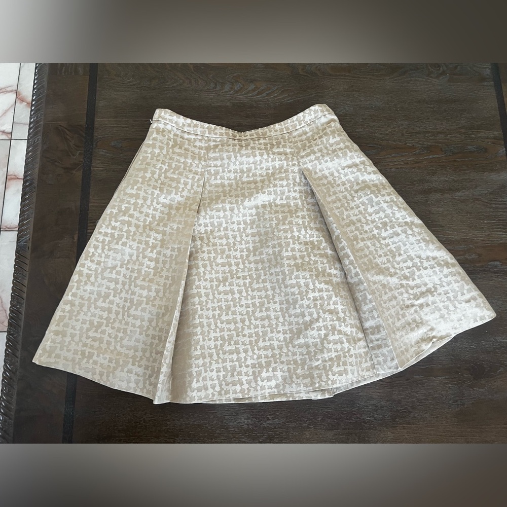 J. Crew Cream Textured Circle Skirt - Picture 2 of 6